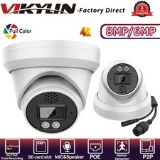 VIKYLIN Turret POE 24H Full color 6MP/8MP 4K Network CAMERA MIC&Speaker Outdoor