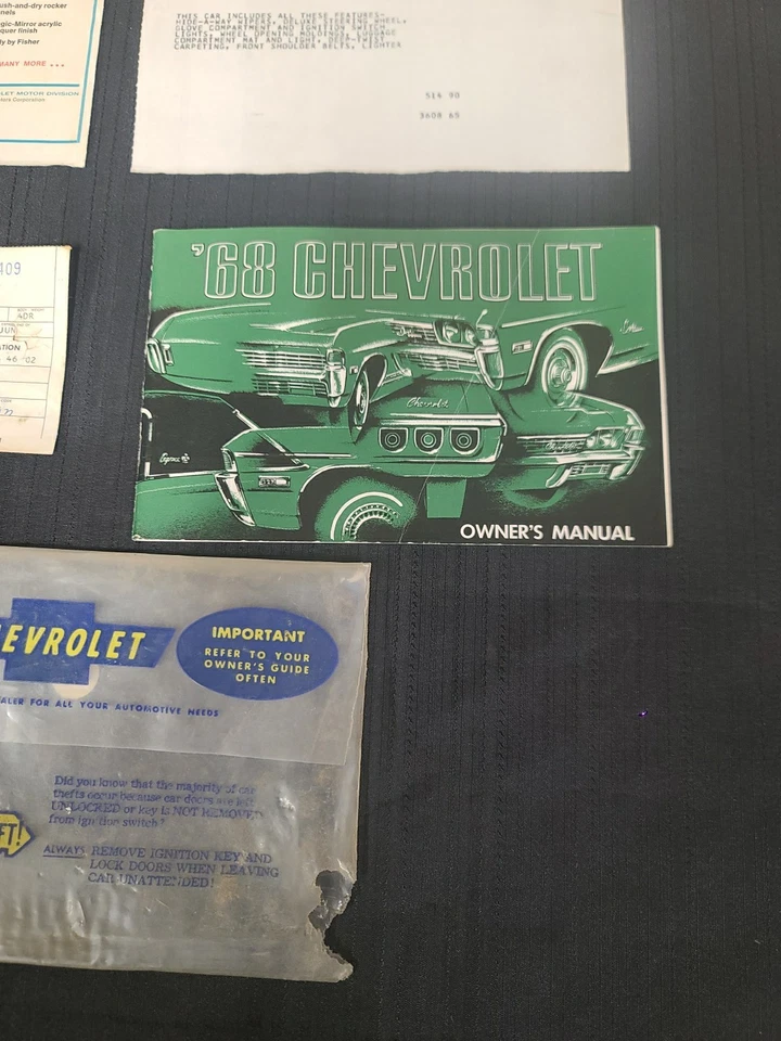 1968 Impala 16439 8J Factory Original GM Owners Manual 6 Piece Set  Collectable  - Image 3 of 4