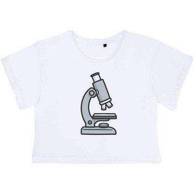 ''Microscope'' Damen Baumwolle Crop Tops (CO062511)
