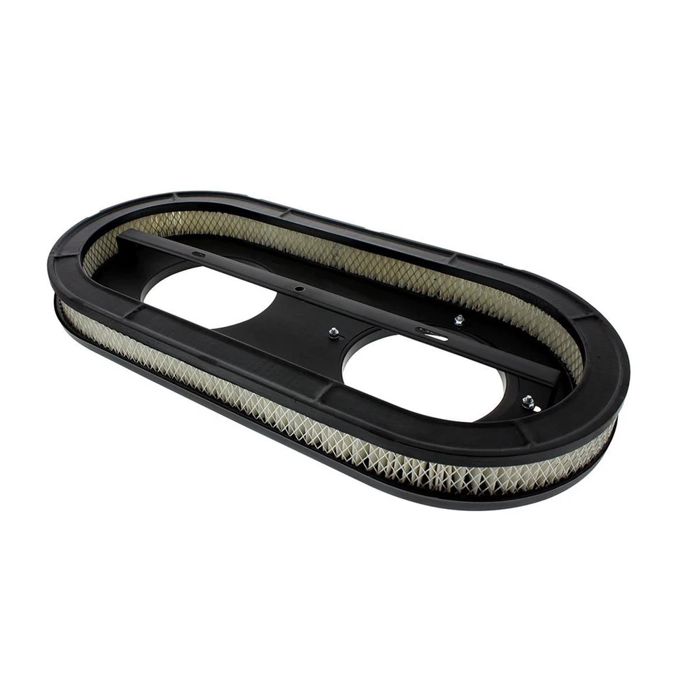 Limpiador de aire ovalado United Pacific 110293, doble carburador de 4 barriles, se adapta a Mustang Foto 4 de 4