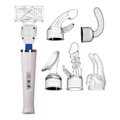 Wand Massage Vibrator Attachments Set, 6 Piece Handheld Accessories for Back ...