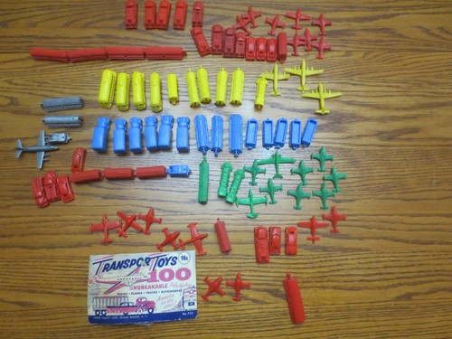 Lot 90 Vtg 1950 EMPIRE HARD PLASTICS CAR TRAIN TRUCK PLANE TransporToys NO 732 - Picture 1 of 10