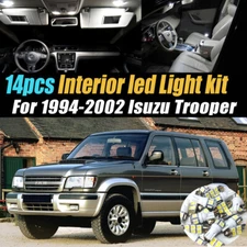 14Pc Super White Car Interior LED Light Kit Pack for 1994-2002 Isuzu Trooper