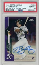 2020 Topps Chrome Purple Refractor Rookie Autograph #RASM Sean Murphy PSA 10