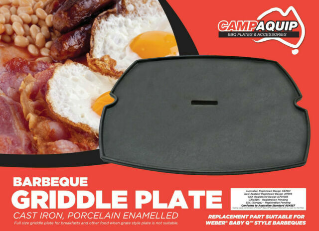 CAMPAQUIP GPWQFS1 Full Size Cast Iron Griddle Plate for Weber Q100