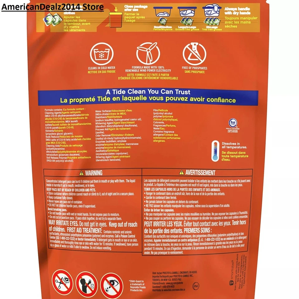 Paquetes de detergente para ropa Tide PODS, Spring Meadow, 156 ct -- ¡ENVÍO GRATUITO!! Foto 2 de 4