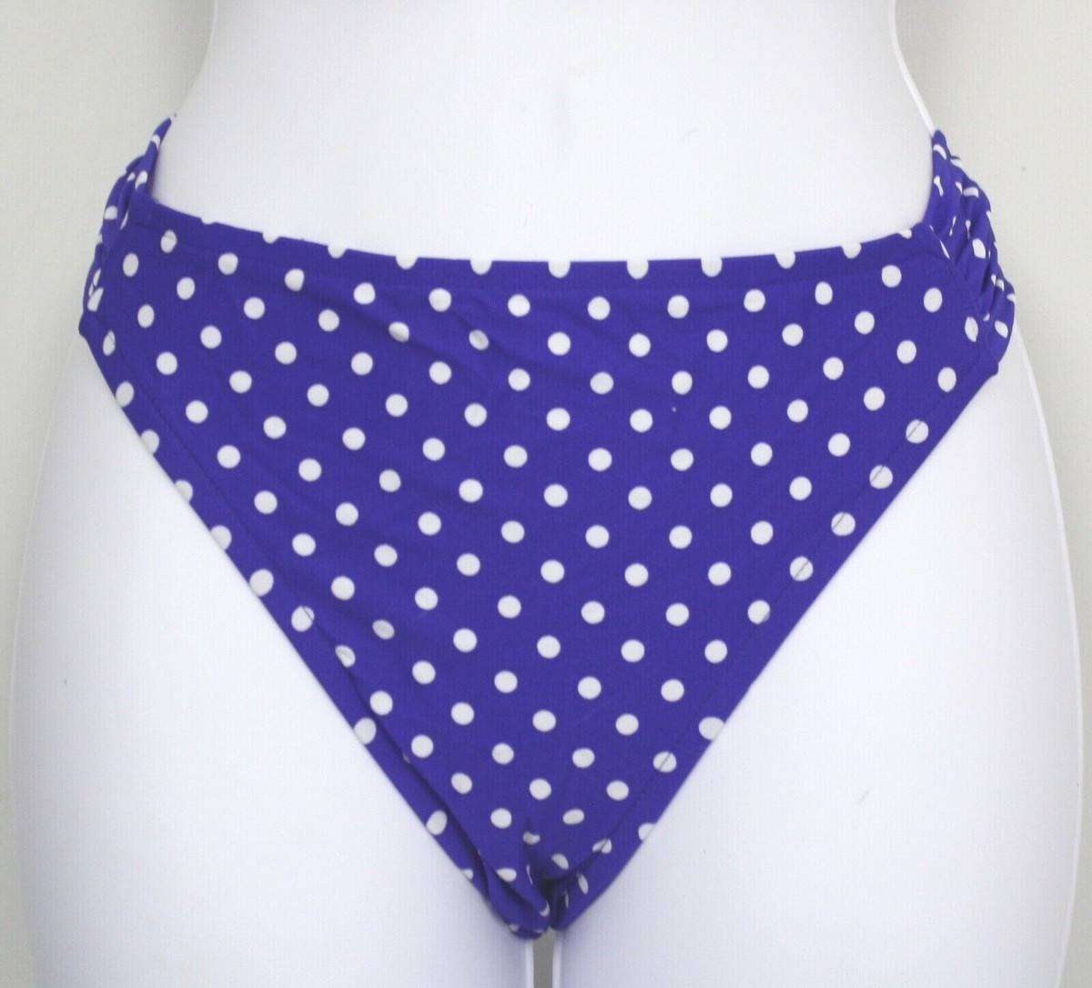 Mossimo Bikini Bottom Swim Blue White Polka Dots Swimsuit Bathing