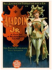 2604.Aladin Jr.The tale of a wonderful lamp Poster.Victorian circus show decor