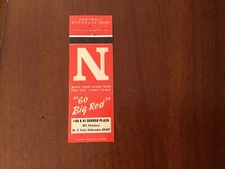 Vintage Matchbook Cover I80 & I81 Conoco Plaza  York, NE U of Neb. 1970 Football