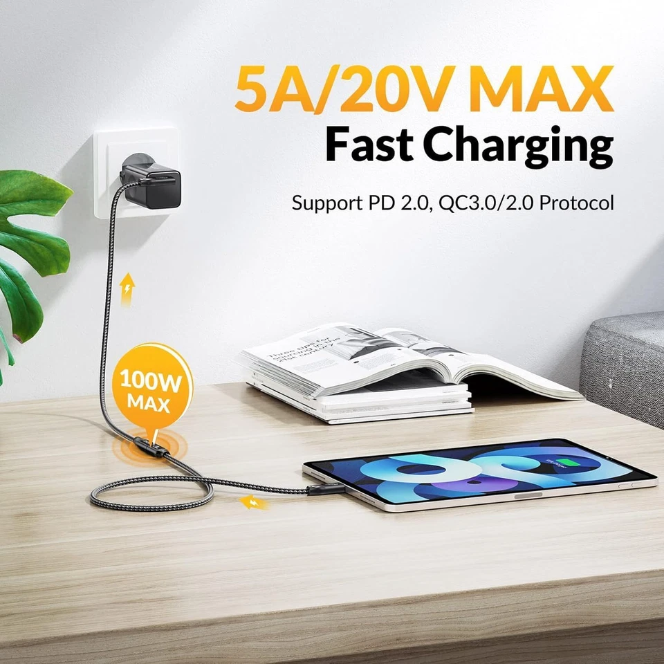 USB-C 3.2 20Gbit/s Verlängerung Kabel C-Stecker C-Buchse Schnell Laden for PC - Bild 2 von 4