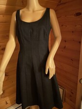 PRADA Womens Denim Dark Blue Scoop Neck Sleeveless Shift Dress  Size 42