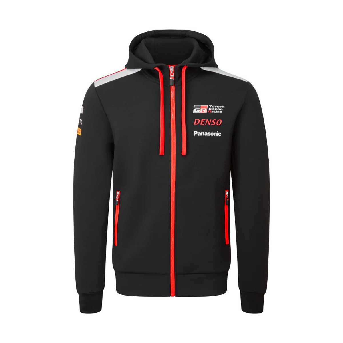 GAZOO RACING フルジップパーカー Toyota Gazoo Racing Men's Sweatshirt Full Zippered black