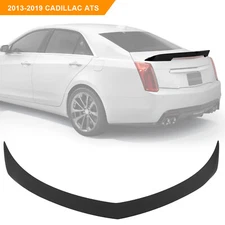 MIROZO ABS Spoiler Wing for 13-19 Cadillac ATS Sedan V Style Rear Trunk Black