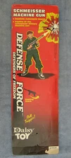 Vintage Original DAISY TOY DEFENSE FORCE SCHMEISSER MACHINE GUN BACKER CARD ONLY