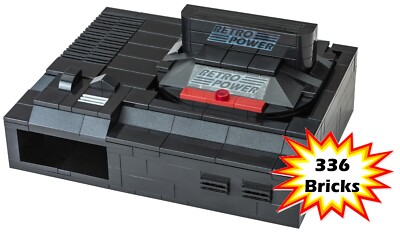 Sega Genesis Lego-Compatible Raspberry Pi 4B, 3B, 3B+, 2B Case (3336 Bricks)