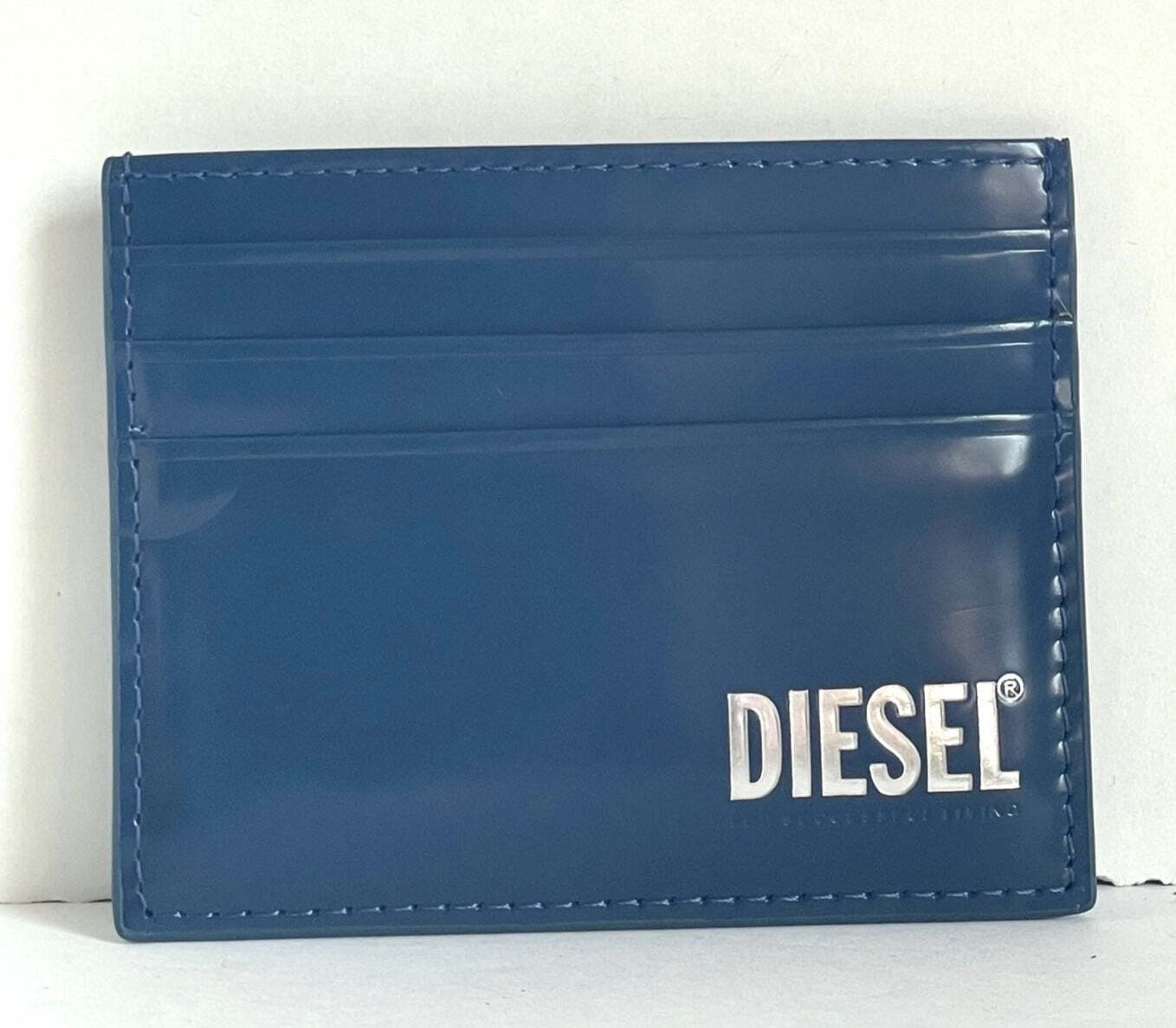 Diesel Wallet Mens Blue Johnas II Card Holder Patent Leather Card