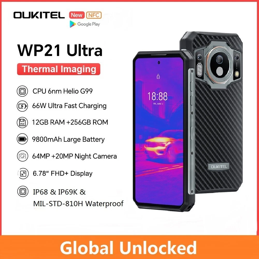 Oukitel WP21 Ultra Thermal Imaging Rugged Smartphone 6.78"