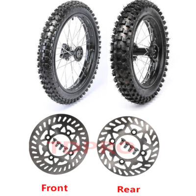 Front 70/100-17 + Rear 90/100-14 Tire Rim Wheel Pit bike Apollo RFZ 125cc 150cc