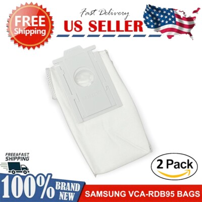 2 Pack Genuine Dust Bag for SAMSUNG VCA-RDB95 Jet Bot Clean Station