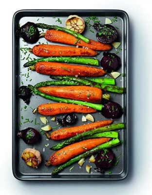 MasterClass KCMCHB3 Large Non-Stick Baking Tray, Carbon, Grey