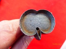 emporte piece outil ancien fleuriste modiste fer à gaufrer fleur feuille P5