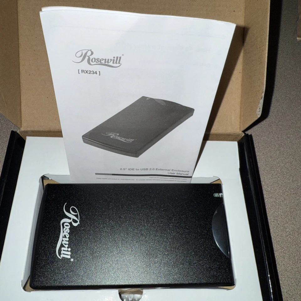 Caja externa Rosewill RX234 2,5" IDE a USB - Caja abierta Foto 3 de 4