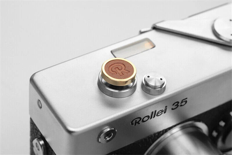 Rolleiflex Rollei 35 Camera Shutter Release Button Steel Brass Leather Metal Key - Image 3 of 4