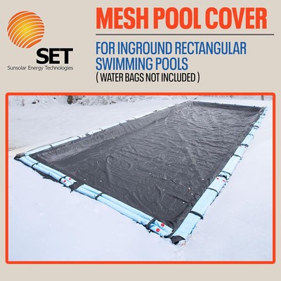 SunSolar Energy Technologies - InGround Rectangular MESH Winter Pool Cover