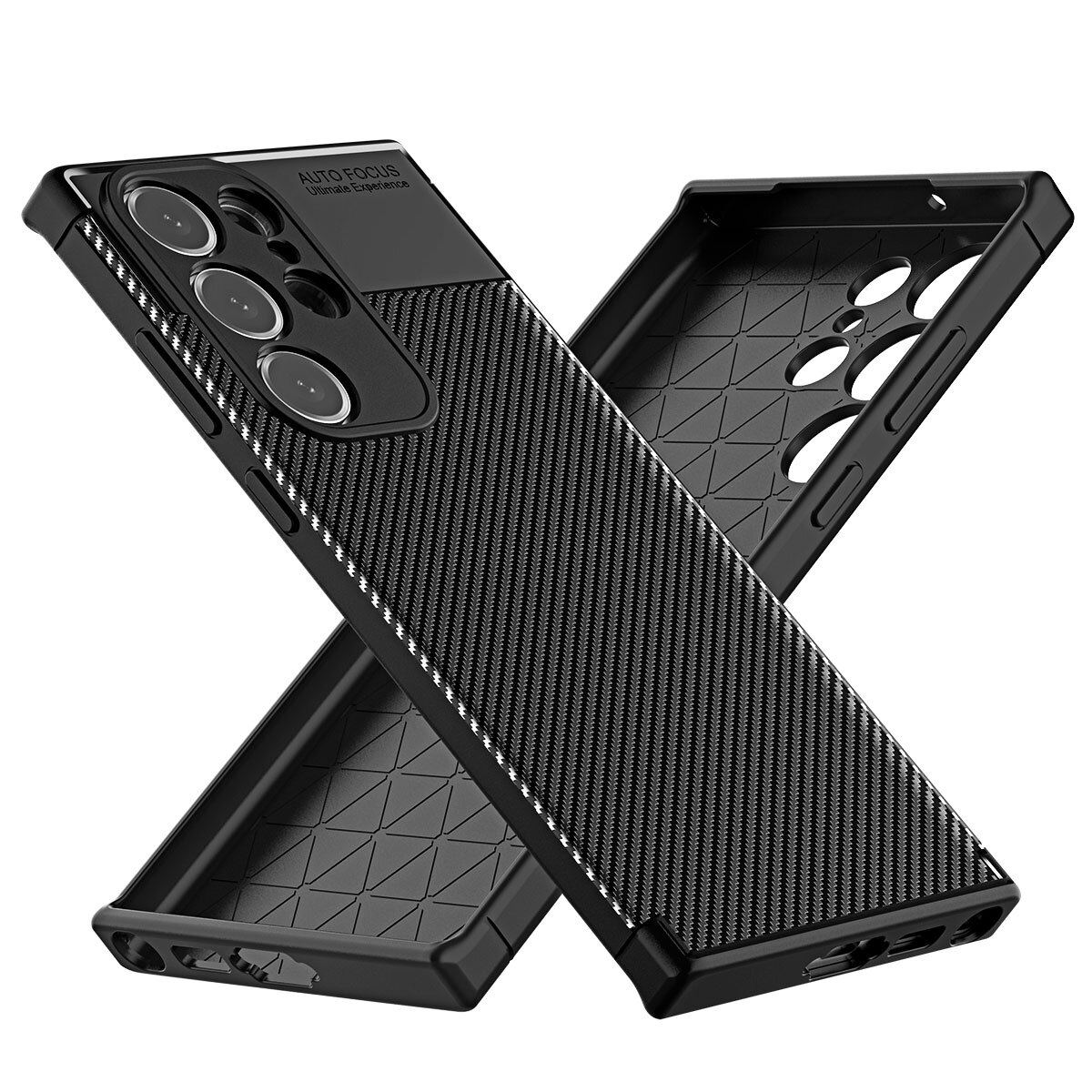 For Samsung Galaxy S23 Ultra Case Carbon Fiber Shockproof Cover Screen Protector eBay