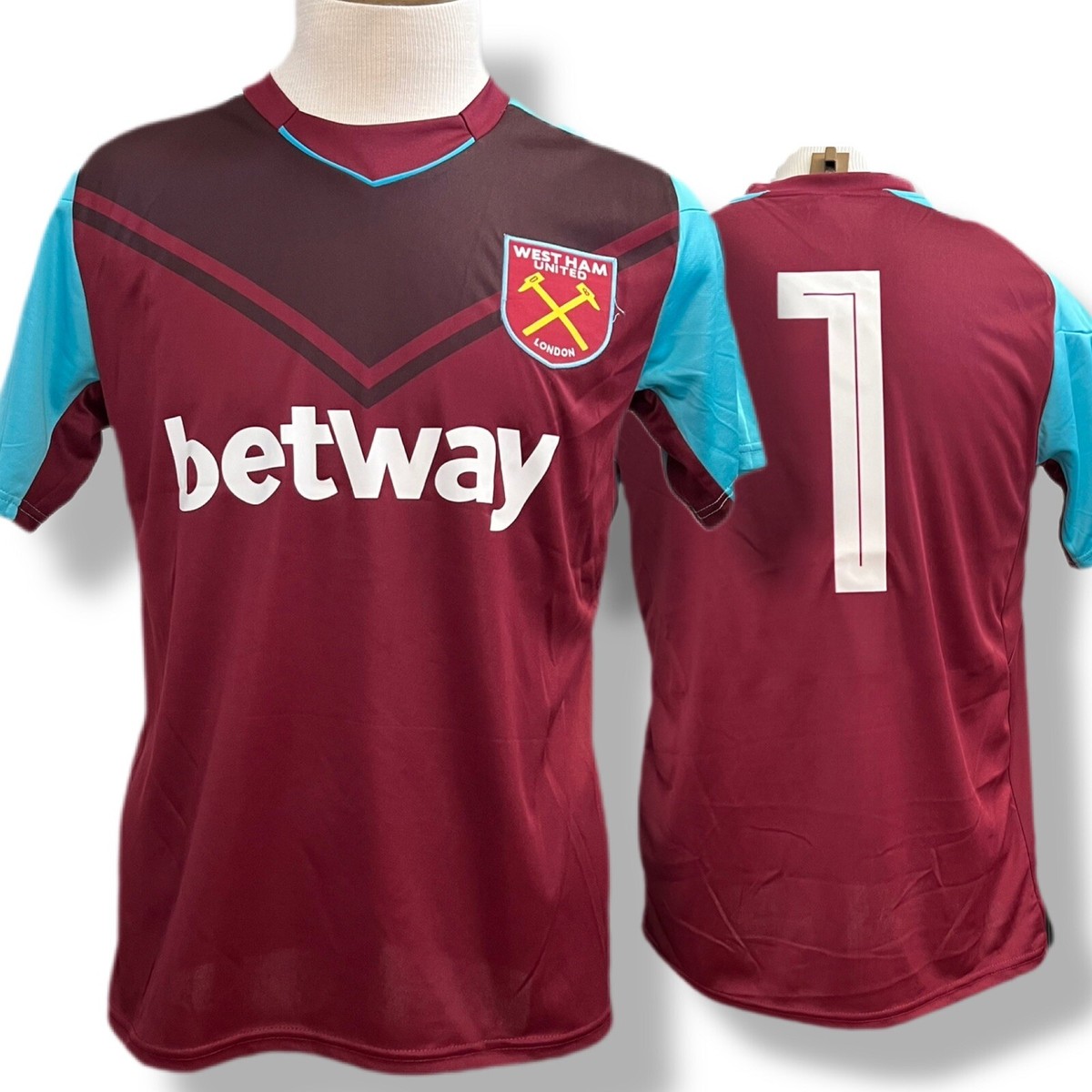 NWT West Ham United London #1 Home Jersey Shirt Maroon