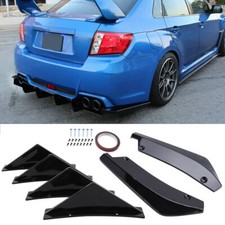 For Subaru Impreza Wrx Sti Rear Diffuser Shark Fins Splitter Canard Lip Spoiler For Subaru Impreza Wrx Sti Rear Diffuser Shark Fins Splitter Canard Lip Spoiler
