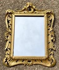 c1740 Antique Louis XIV Mirror Giltwood Rococo Continental Baroque