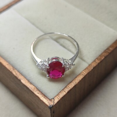 Ruby Ring | 925 Sterling silver | Ruby ring for women
