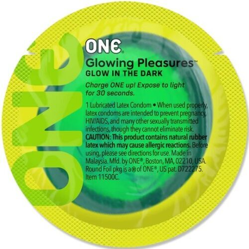 ONE Glowing Pleasures Glow In The Dark Lubricated Latex Bulk Condoms | eBay