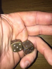 Brass Dice Set Casino & Poker Player Maverick Die Collector Gambler Metal GIFT