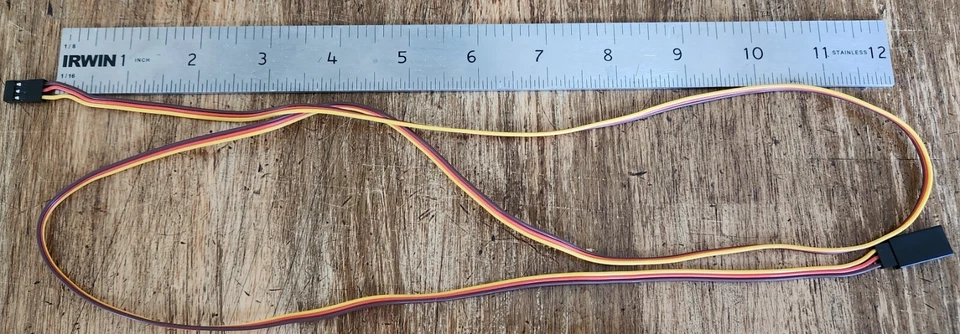 4pc Heavy Duty 39in Servo Extension Cord Lead 3 Wire Cable Plug 26AWG RC 1000mm - Image 2 of 4