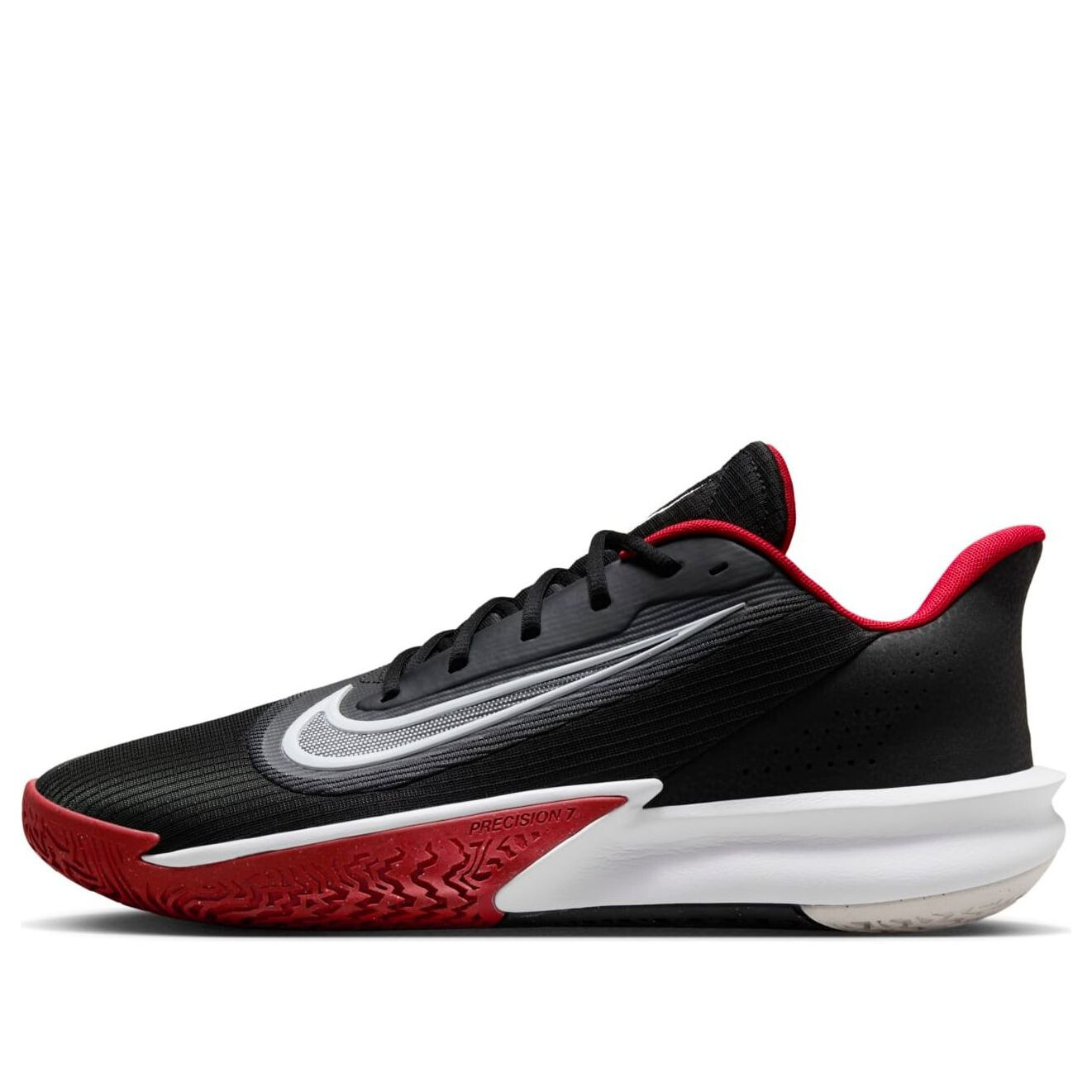NikeMen'sPrecisionVII"Black/White/R<wbr>ed"BasketballShoesFN4322-002