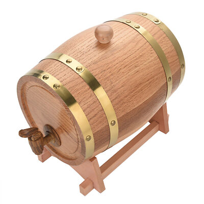 5L Oak Barrel For Beer With Easy-to-Dispense Plastic Tap FER