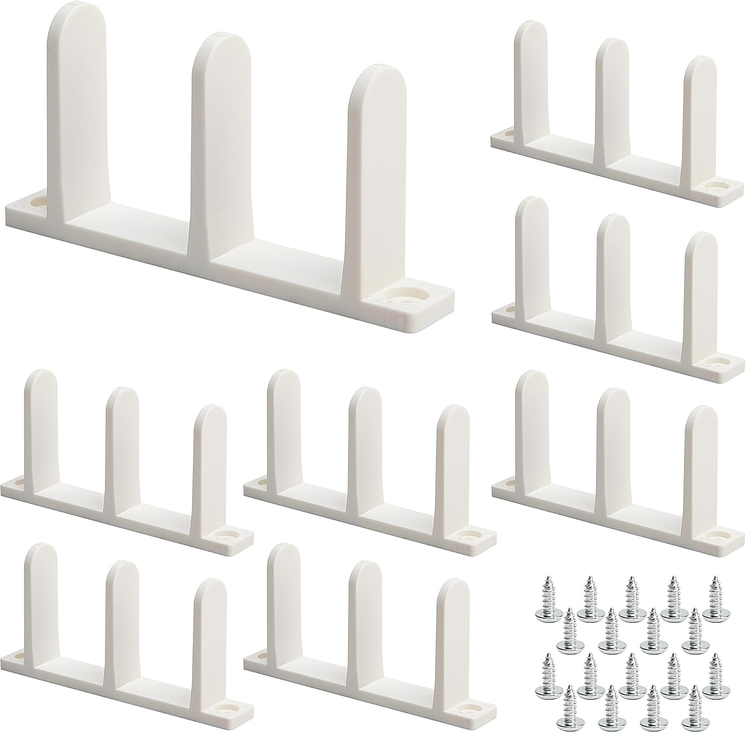 8 Pack Siding Closet Door Floor Guide-Universal ABS Sliding Door Bottom Guide Fi