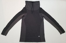 Under Armour Heat Gear Fitted Grey Cowl Neck Pullover Size Medium