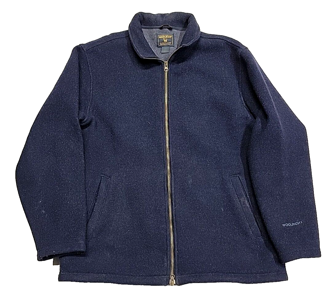 WOOLRICH ウールジップジャケット　80年代 MADE in USA Vintage Woolrich Full-Zip Deep Navy 5869 Wool Blend 80's