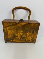 Vintage Wooden Purse From Europe 1974