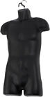 3 Clothing Display Torso Forms Fits S-L Hanging Male Mannequin Black Hollow Back