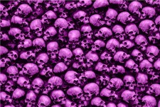 3D Skulls Pile Violet 24x36 Graphic Decal Vinyl Scooter Bike Motorcycle Car Wrap