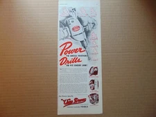 1949 VAN DORN POWER DRILLS For Every Job vintage art print ad