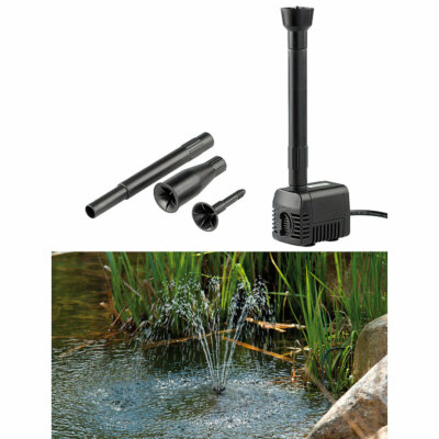Royal Gardineer Teichpumpe ''Fontaine'' mit 4 Wasserspiel-Aufsätzen, 230 Volt