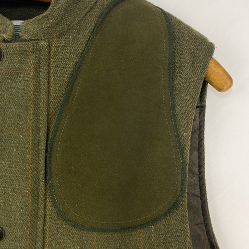 Bob Parratt Tweed Shooting Vest Mens Small Green Country Sporting Waistcoat - Picture 8 of 19