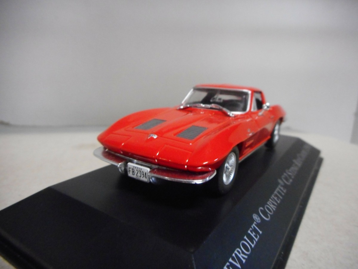 Chevrolet Corvette C2 Stingray Coupé 1963 Rouge - Modèle Réduit 1:43 Altaya