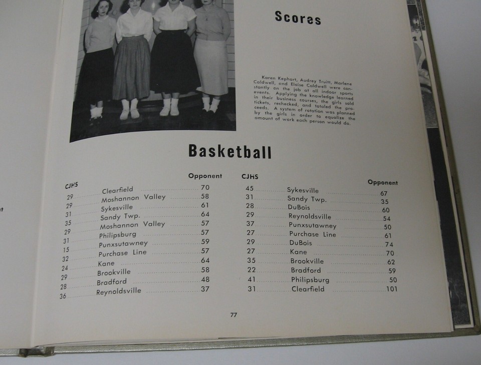 1957 The Echo Yearbook Curwensville Pennsylvania Joint High School