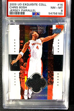 PSA 8 NM/MT CHRIS BOSH 2009-10 UD EXQUISITE SSP #D /25 JERSEY G1817